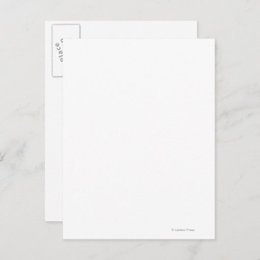 Carte Postale Vue de la femme en canoë (Devant / Derrière)