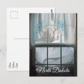 Carte Postale Vue de la fenêtre hiver (Devant / Derrière)