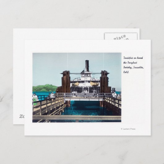 Carte Postale Vue de la Foire de Berkeley Ferryboat (Devant / Derrière)