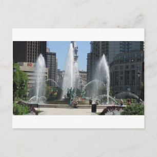 Carte Postale Vue de la fontaine de Philadelphie