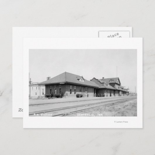 Carte Postale Vue de la gare (Devant / Derrière)