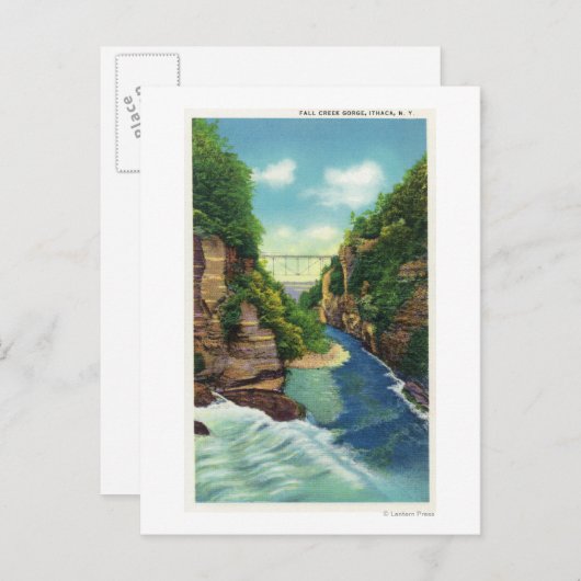 Carte Postale Vue de la gorge de Fall Creek (Devant / Derrière)