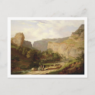 Carte Postale Vue de la gorge du Cheddar (huile sur toile)