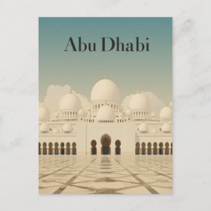 Carte Postale Vue de la Grande Mosquée d'Abu Dhabi