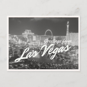 Carte Postale Vue de la ligne d'horizon de Las Vegas la nuit en