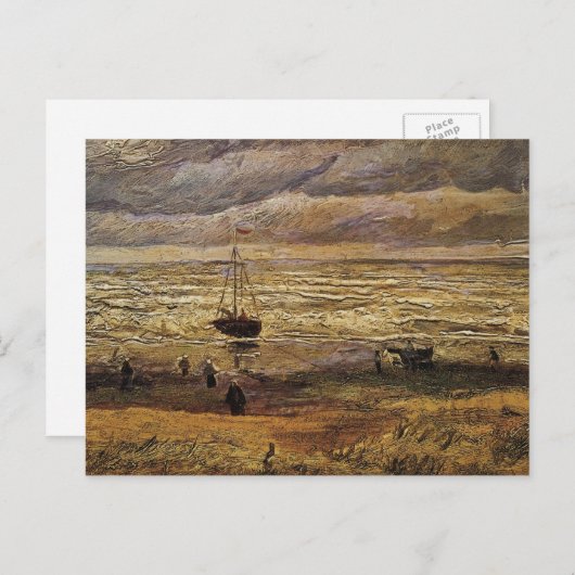 Carte Postale Vue de la mer à Scheveningen par Vincent van Gogh (Devant / Derrière)