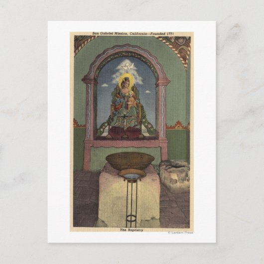 Carte Postale Vue de la mission et de la baptistère (Devant)