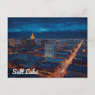 Carte Postale Vue de la montagne sur la ligne d'horizon de Salt