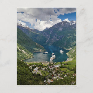 Carte Postale Vue de la Norvège à Geiranger de Flydalsjuvet