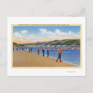 Carte Postale Vue de la pêche Saumon des pêcheurs