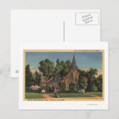 Carte Postale Vue de la petite église des fleurs (Devant / Derrière)