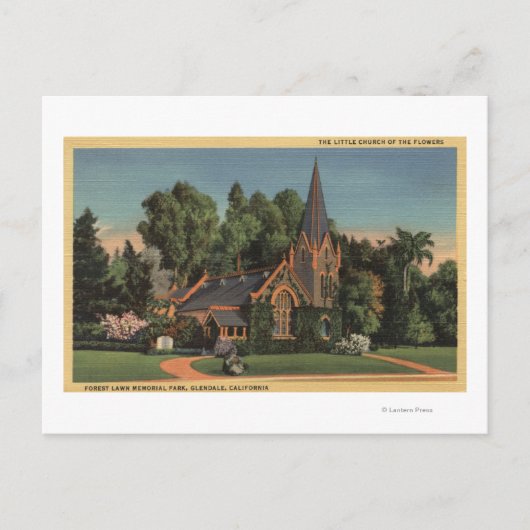 Carte Postale Vue de la petite église des fleurs (Devant)