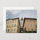 CARTE POSTALE VUE DE LA PLACE DU MARCHÉ DE LA HAYE SUR UNE PETIT (Devant / Derrière)