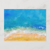 Carte Postale Vue de la plage à l'aquarelle (Devant)