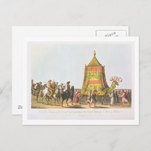 Carte Postale Vue de la procession du chameau sacré prepara (Devant / Derrière)