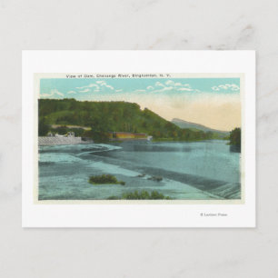 Carte Postale Vue de la rivière Chenango et du barrage
