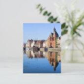 Carte Postale Vue de la rivière Gdansk en Pologne (Debout devant)