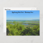 Carte Postale Vue de la rivière Mississippi depuis le parc d'éta (Devant / Derrière)