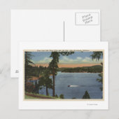 Carte Postale Vue De La Route Du Lac Shore, Près Du Barrage (Devant / Derrière)