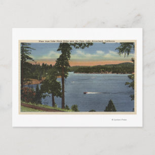 Carte Postale Vue De La Route Du Lac Shore, Près Du Barrage