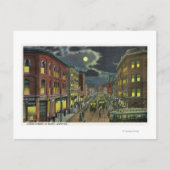 Carte Postale Vue de la rue Lisbonne la nuit (Devant)