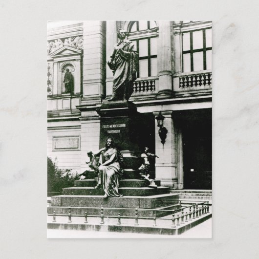 Carte Postale Vue de la statue de Mendelssohn (Devant)