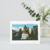 Carte Postale Vue de la statue de Nathaniel Hawthorne (Debout devant)