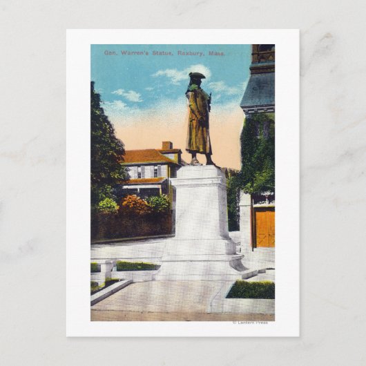 Carte Postale Vue de la statue du général Warren (Devant)