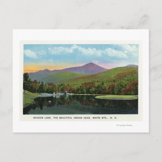 Carte Postale Vue de la tête indienne et du lac Shadow (Devant)