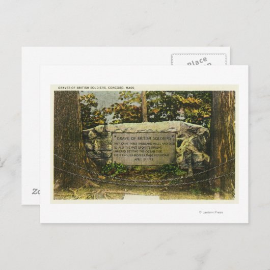 Carte Postale Vue de la tombe des soldats britanniques (Devant / Derrière)