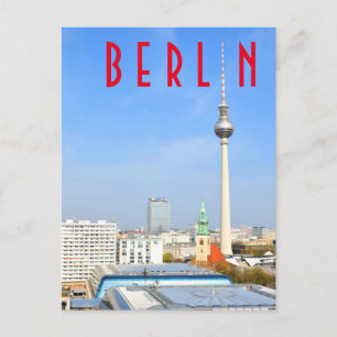 Carte Postale Vue de la tour de télévision à Berlin, Allemagne