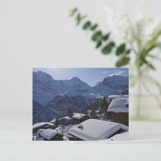 Carte Postale Vue de la trilogie Eiger, Mönch et Jungfrau de Mür (Debout devant)