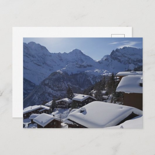 Carte Postale Vue de la trilogie Eiger, Mönch et Jungfrau de Mür (Devant / Derrière)