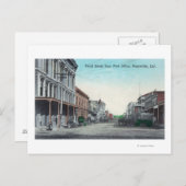 Carte Postale Vue de la troisième rue du bureau de poste (Devant / Derrière)