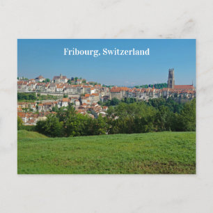 Carte Postale Vue de la ville de Fribourg en Suisse