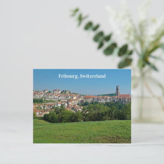 Carte Postale Vue de la ville de Fribourg en Suisse (Debout devant)