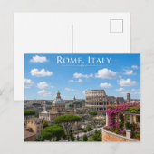 Carte Postale Vue de la ville de Rome (Devant / Derrière)
