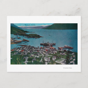 Carte Postale Vue de la ville de Wrangell, AlaskaWrangell, AK
