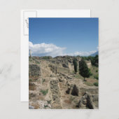 Carte Postale Vue de la ville en ruines (Devant / Derrière)