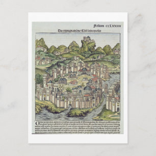 Carte Postale Vue de la ville fortifiée de Constantinople, depui