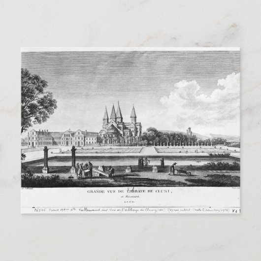 Carte Postale Vue de l'abbaye de Cluny (Devant)