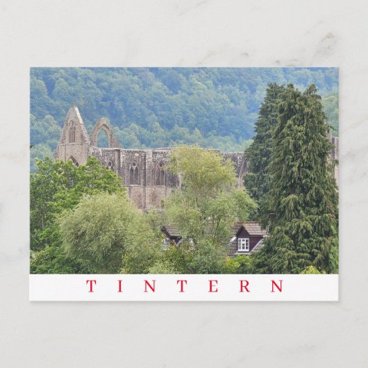 Carte postale vue de l'abbaye de Tintern (Devant)