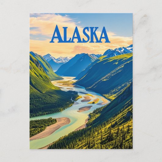 Carte Postale vue de l'alaska (Devant)