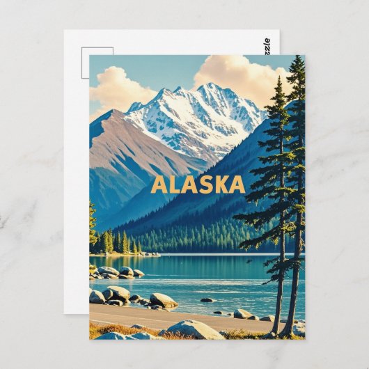 Carte Postale vue de l'alaska (Devant / Derrière)