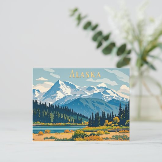 Carte Postale vue de l'alaska (Debout devant)
