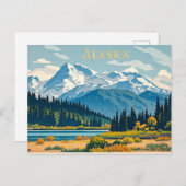 Carte Postale vue de l'alaska (Devant / Derrière)