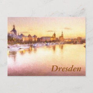 Carte Postale Vue de l'Altstadt sur l'Elbe à Dresden