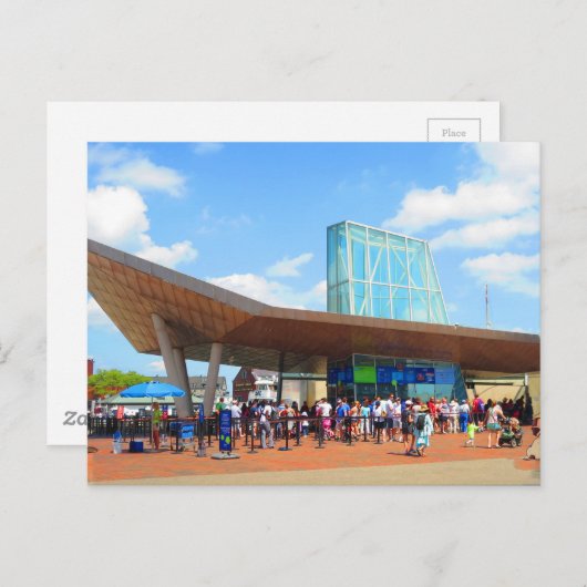 Carte Postale Vue de l'Aquarium de Boston depuis Bus Window (Devant / Derrière)