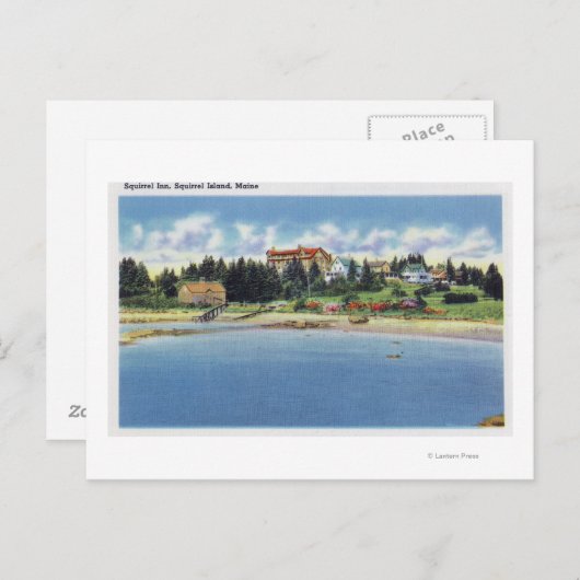 Carte Postale Vue de l'auberge Squirrel sur Squirrel Island (Devant / Derrière)