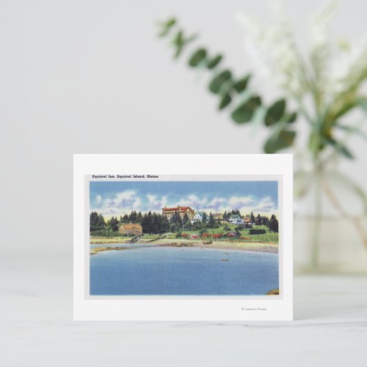 Carte Postale Vue de l'auberge Squirrel sur Squirrel Island (Debout devant)
